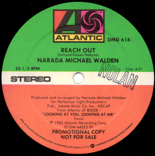 Narada Michael Walden : Reach Out (12", Promo)