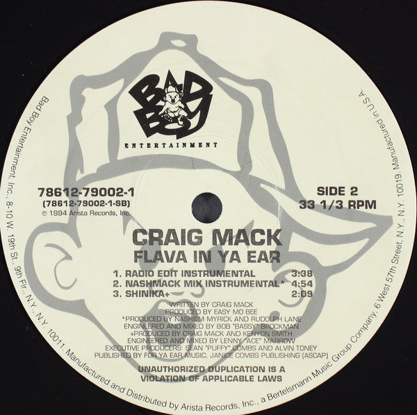 Craig Mack : Flava In Ya Ear (12", Single)