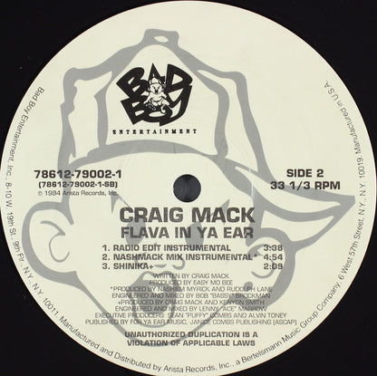 Craig Mack : Flava In Ya Ear (12", Single)