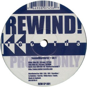 Soundmurderer + SK-1* : Rewind Records EP (12", EP, Promo)