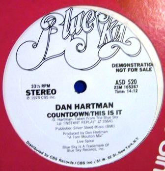 Dan Hartman : Countdown/This Is It / Instant Replay (12", Promo)
