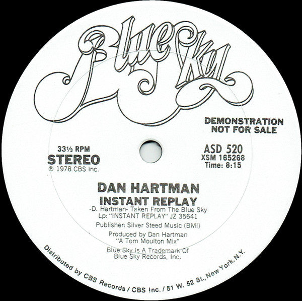 Dan Hartman : Countdown/This Is It / Instant Replay (12", Promo)