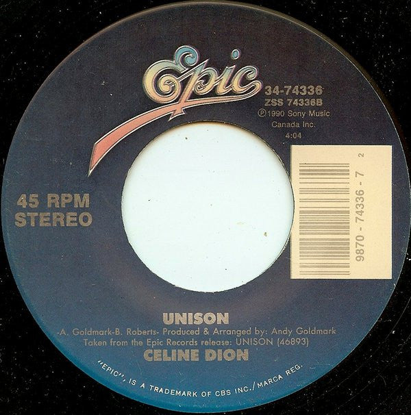 Céline Dion : Nothing Broken But My Heart (7")