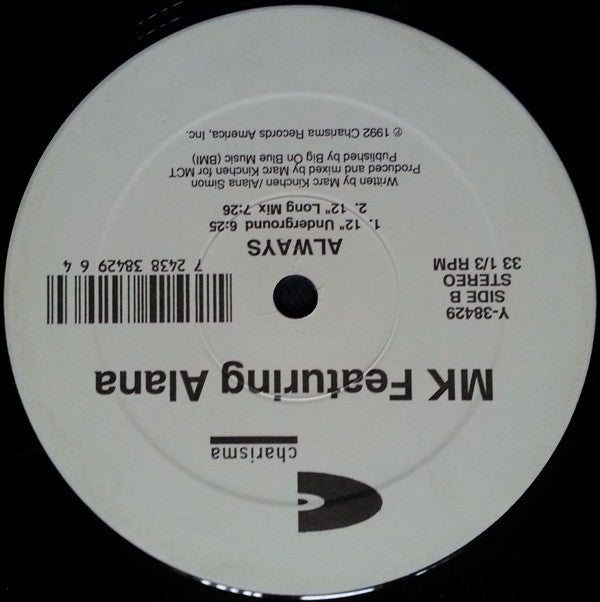 MK* featuring Alana : Always (12", Ltd, Gen)
