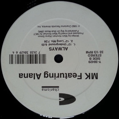 MK* featuring Alana : Always (12", Ltd, Gen)