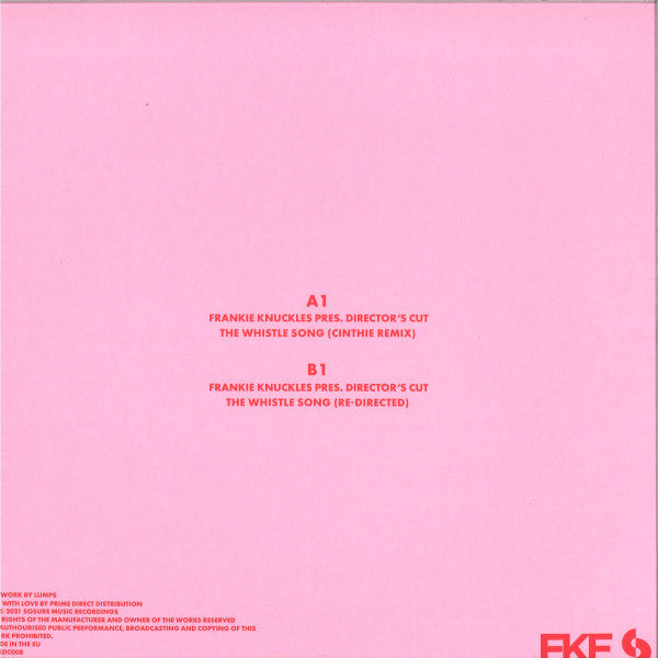 Frankie Knuckles Pres. Director's Cut (3) : The Whistle Song (Cinthie Remix) (12")