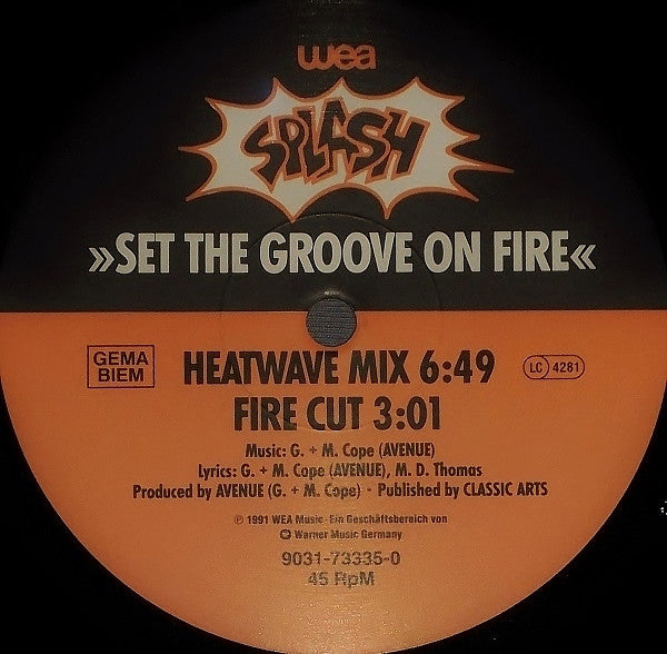 Splash (3) : Set The Groove On Fire (12")