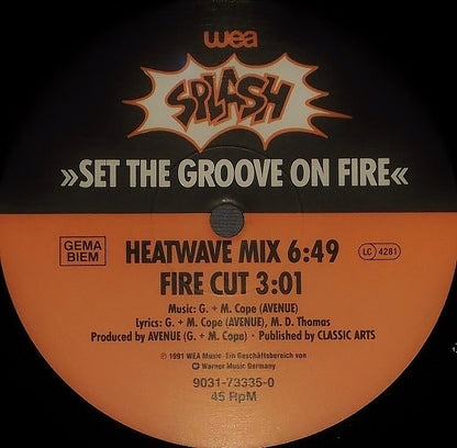 Splash (3) : Set The Groove On Fire (12")
