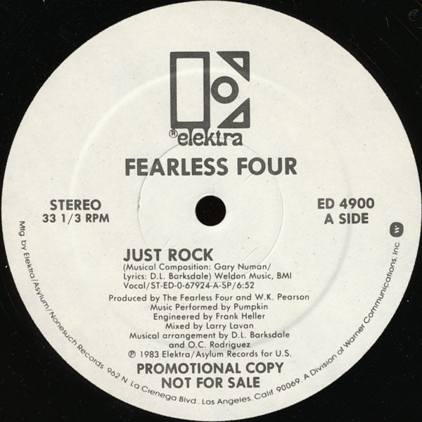 The Fearless Four : Just Rock (12", Promo)