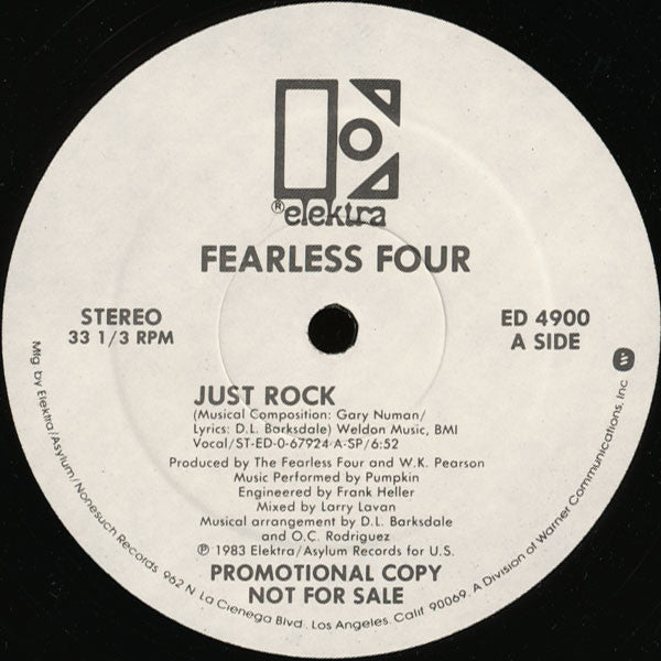 The Fearless Four : Just Rock (12", Promo)