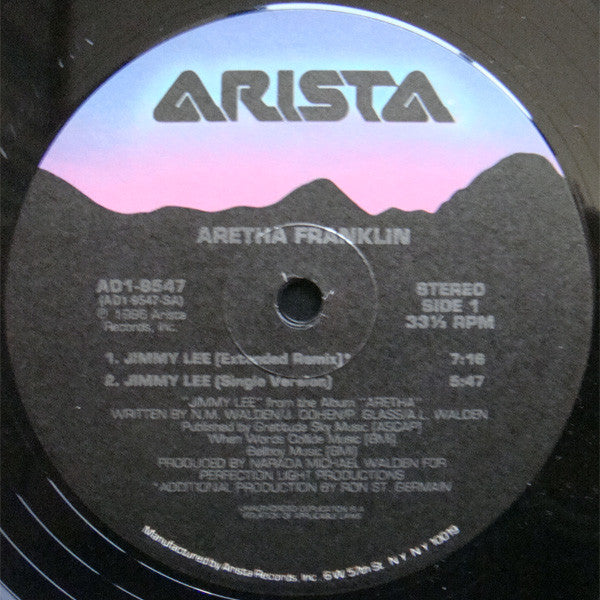 Aretha* : Jimmy Lee / Aretha Megamix (12")
