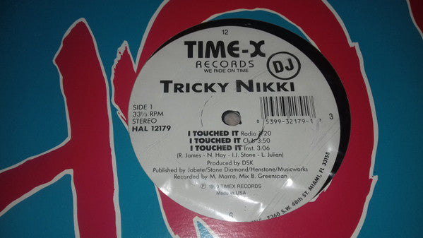 Tricky Nikki : I Touched It (12", Promo)
