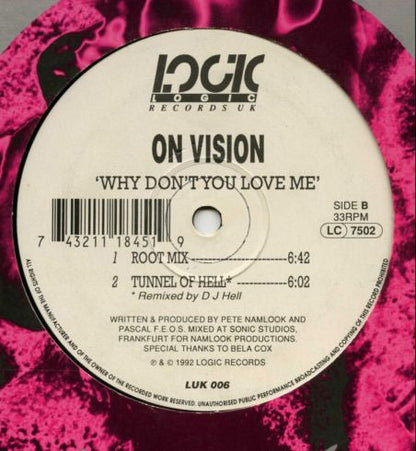 On Vision : Why Don't You Love Me (12")