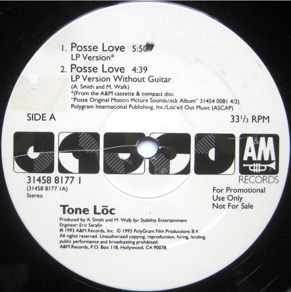 Tone Loc : Posse Love (12", Promo)