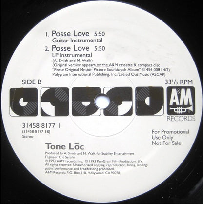 Tone Loc : Posse Love (12", Promo)