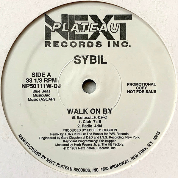 Sybil : Walk On By (12", Promo)