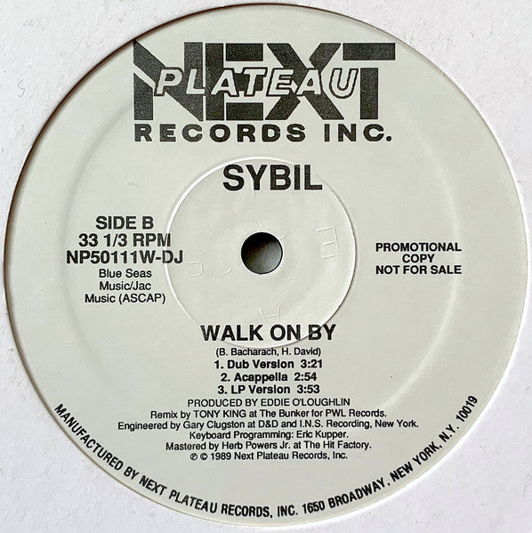 Sybil : Walk On By (12", Promo)