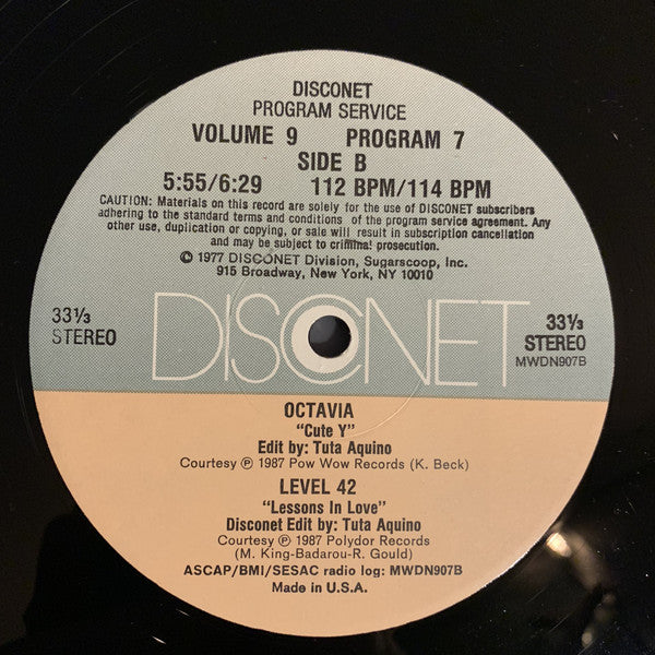 Various : Volume 9 Program 7 (2x12")