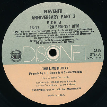 Various : Eleventh Anniversary Program Part 2 (2x12", P/Mixed)