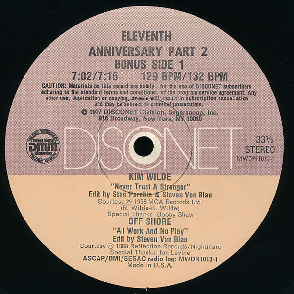 Various : Eleventh Anniversary Program Part 2 (2x12", P/Mixed)