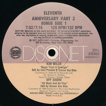 Various : Eleventh Anniversary Program Part 2 (2x12", P/Mixed)