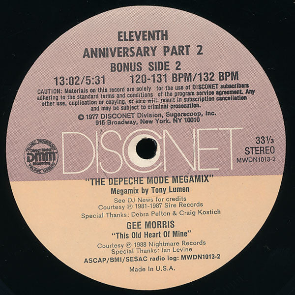 Various : Eleventh Anniversary Program Part 2 (2x12", P/Mixed)