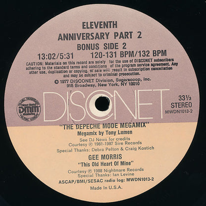 Various : Eleventh Anniversary Program Part 2 (2x12", P/Mixed)
