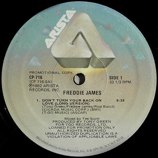 Freddie James : Don't Turn Your Back On Love (12", Promo)