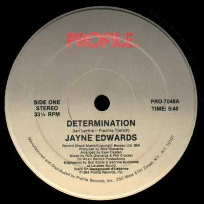 Jayne Edwards : Determination / It Should Have Been Me (12")