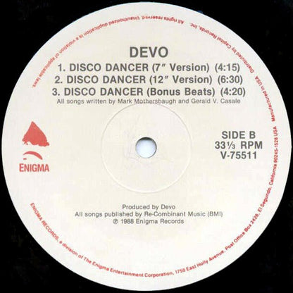 Devo : Disco Dancer (12", Single)