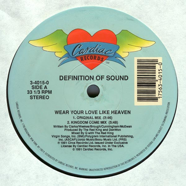 Definition Of Sound : Wear Your Love Like Heaven (12", Maxi)