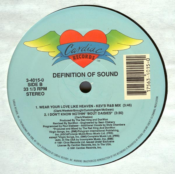 Definition Of Sound : Wear Your Love Like Heaven (12", Maxi)