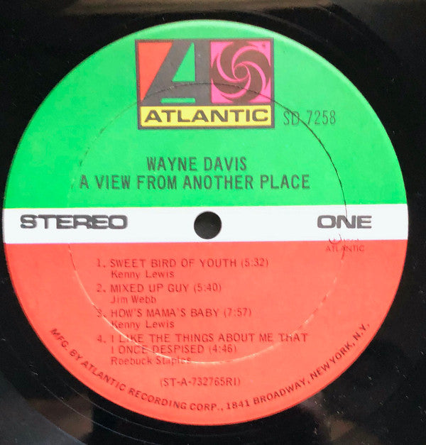 Wayne Davis (2) : A View From Another Place (LP, RI)