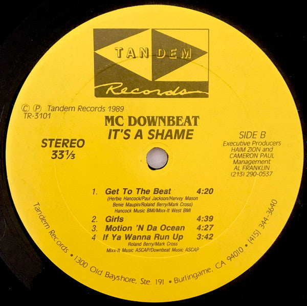 MC Downbeat : It's A Shame (LP, Album)