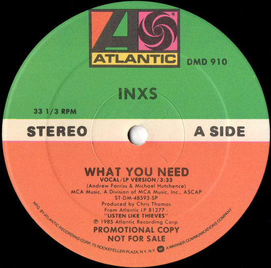 INXS : What You Need (12", Promo)