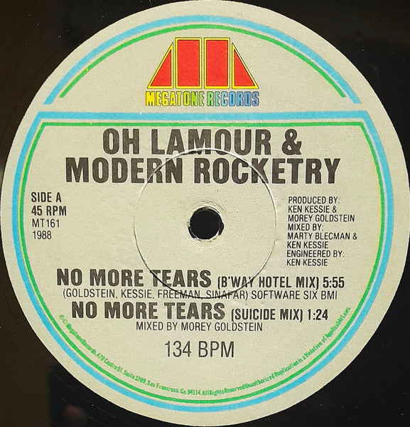 Oh Lamour* & Modern Rocketry : No More Tears (12")
