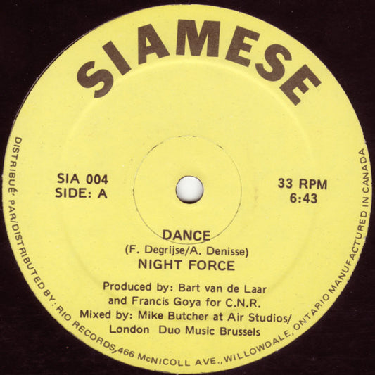 Night Force (3) : Dance (12")