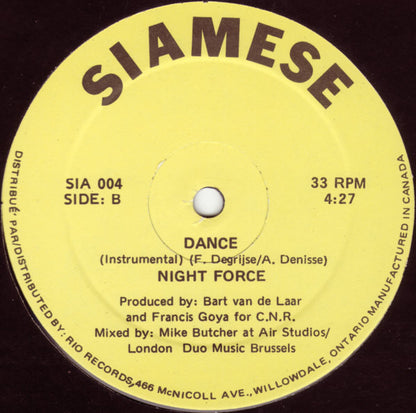 Night Force (3) : Dance (12")