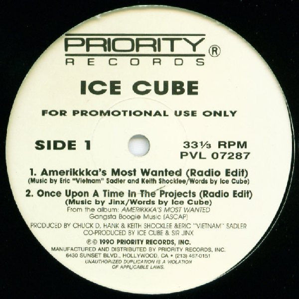 Ice Cube : AmeriKKKa's Most Wanted (12", Promo)