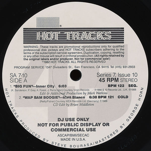 Various : Hot Tracks Series 7, Issue 10 (2x12", Comp, Promo)