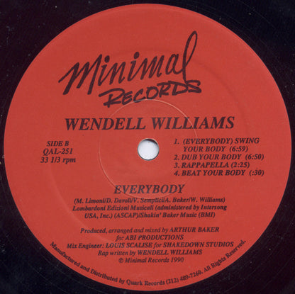 Wendell Williams : Everybody (12")
