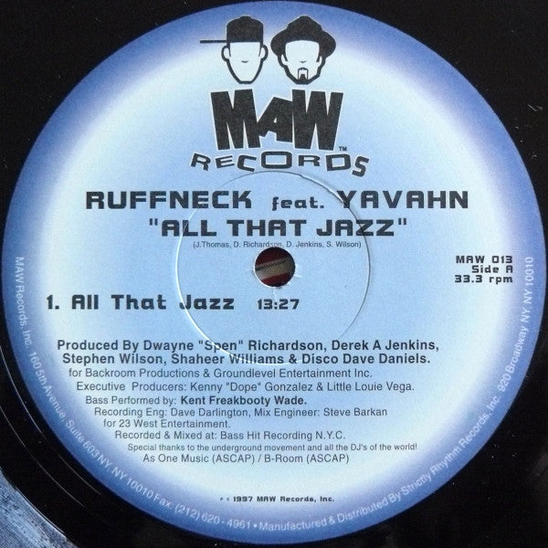 Ruffneck Featuring Yavahn : All That Jazz (12")