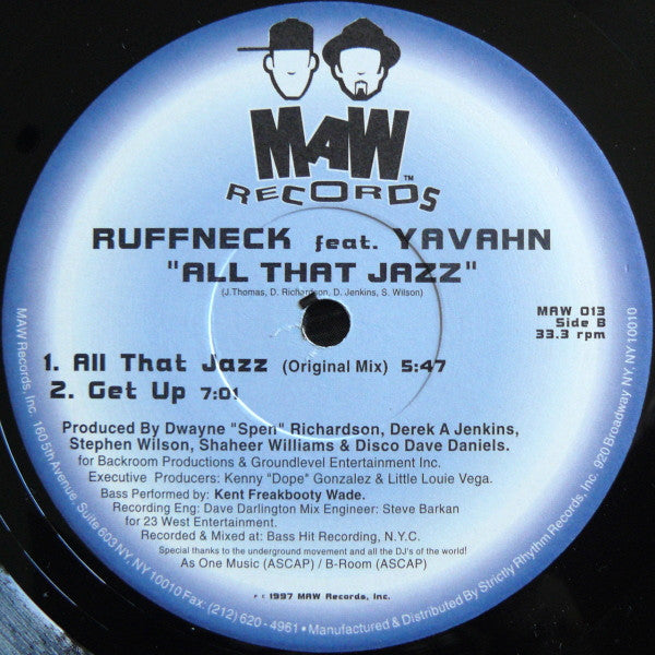 Ruffneck Featuring Yavahn : All That Jazz (12")