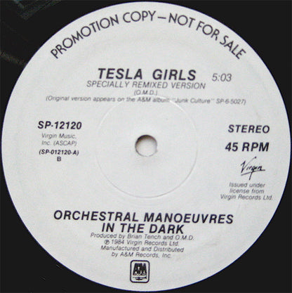O.M.D.* : Tesla Girls (12", Promo)