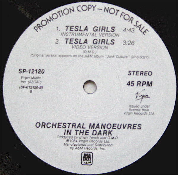O.M.D.* : Tesla Girls (12", Promo)