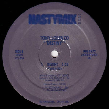 Tony Lorenzo : Destiny (12")