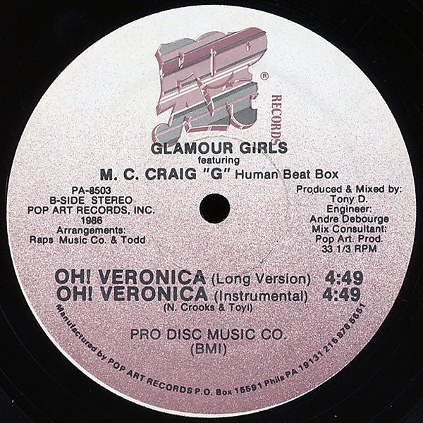 Glamour Girls Featuring Craig G : Oh! Veronica (12")