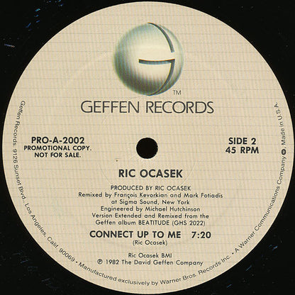 Ric Ocasek : Prove / Connect Up To Me (12", Promo)