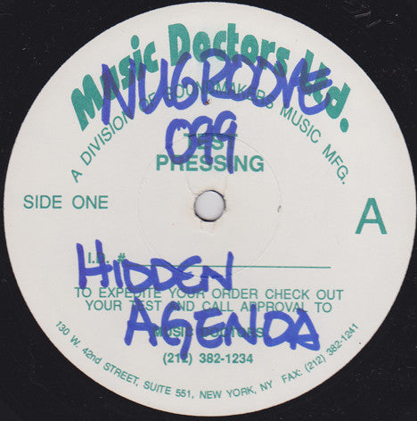 Hidden Agenda (2) : Don't Fight It (12", TP)