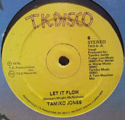 Tamiko Jones : Let It Flow (12")